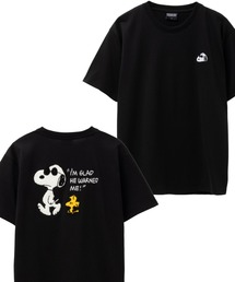 PEANUTS SNOOPY スヌーピー サガラ刺繍Tシャツ