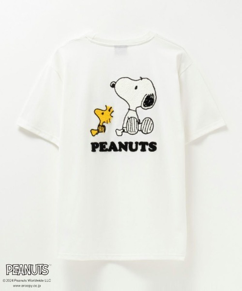 PEANUTS SNOOPY スヌーピー サガラ刺繍Tシャツ（Tシャツ/カットソー