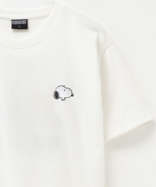 PEANUTS(ピーナッツ)の「PEANUTS SNOOPY スヌーピー サガラ刺繍Tシャツ(Tシャツ/カットソー・メンズ・ブラック/グリーン/ホワイト・XL/L/M)」の13枚目の写真
