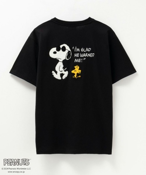 PEANUTS(ピーナッツ)の「PEANUTS SNOOPY スヌーピー サガラ刺繍Tシャツ(Tシャツ/カットソー・メンズ・ブラック/グリーン/ホワイト・XL/L/M)」の12枚目の写真