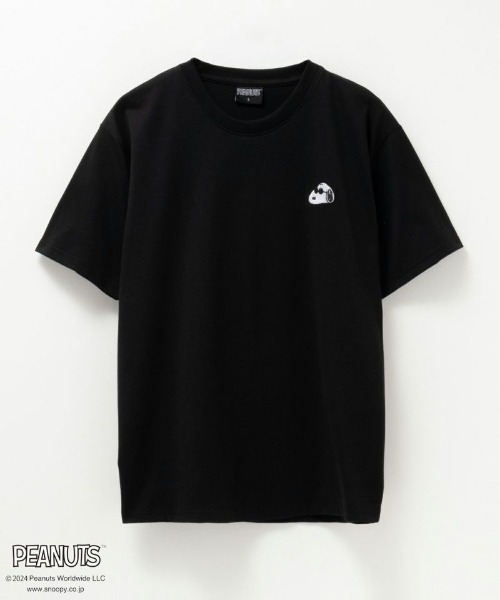 PEANUTS(ピーナッツ)の「PEANUTS SNOOPY スヌーピー サガラ刺繍Tシャツ(Tシャツ/カットソー・メンズ・ブラック/グリーン/ホワイト・XL/L/M)」の11枚目の写真