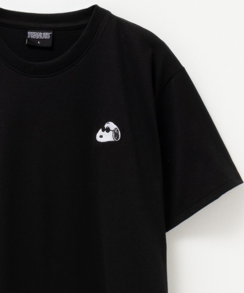 PEANUTS(ピーナッツ)の「PEANUTS SNOOPY スヌーピー サガラ刺繍Tシャツ(Tシャツ/カットソー・メンズ・ブラック/グリーン/ホワイト・XL/L/M)」の9枚目の写真
