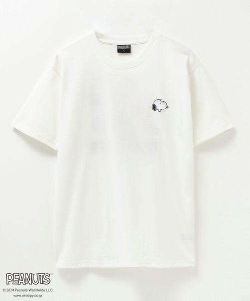 PEANUTS(ピーナッツ)の「PEANUTS SNOOPY スヌーピー サガラ刺繍Tシャツ(Tシャツ/カットソー・メンズ・ブラック/グリーン/ホワイト・XL/L/M)」の15枚目の写真