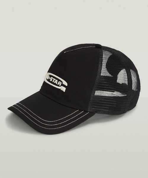 G-STAR(ジースター)の「AVERNUS TRUCKER CAP/ロゴメッシュキャップ(キャップ・メンズ・ブルー/ダークブラック・ONE SIZE)」の2枚目の写真