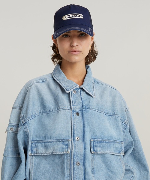 G-STAR(ジースター)の「AVERNUS TRUCKER CAP/ロゴメッシュキャップ(キャップ・メンズ・ブルー/ダークブラック・ONE SIZE)」の10枚目の写真