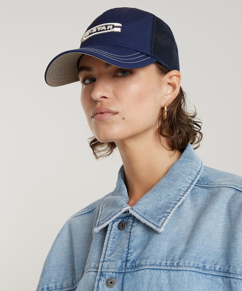 G-STAR(ジースター)の「AVERNUS TRUCKER CAP/ロゴメッシュキャップ(キャップ・メンズ・ブルー/ダークブラック・ONE SIZE)」の11枚目の写真