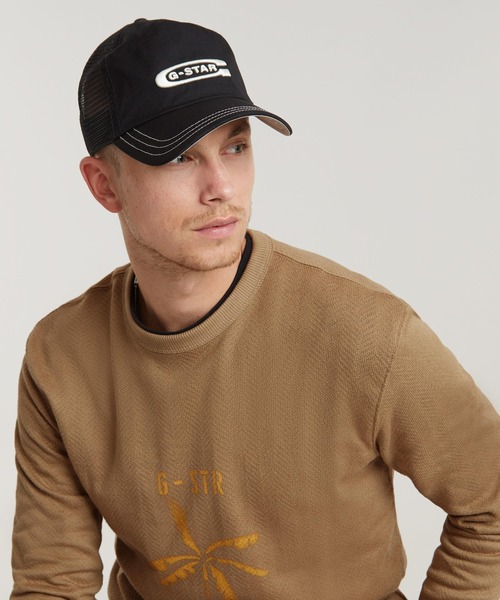 G-STAR(ジースター)の「AVERNUS TRUCKER CAP/ロゴメッシュキャップ(キャップ・メンズ・ブルー/ダークブラック・ONE SIZE)」の7枚目の写真