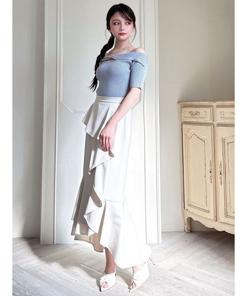 RESEXXY（リゼクシー）の「ツイストデザインオフショルニットトップス（ニット/セーター・レディース・ピンク/ブルー/ブラック・FREE）」の15枚目の写真