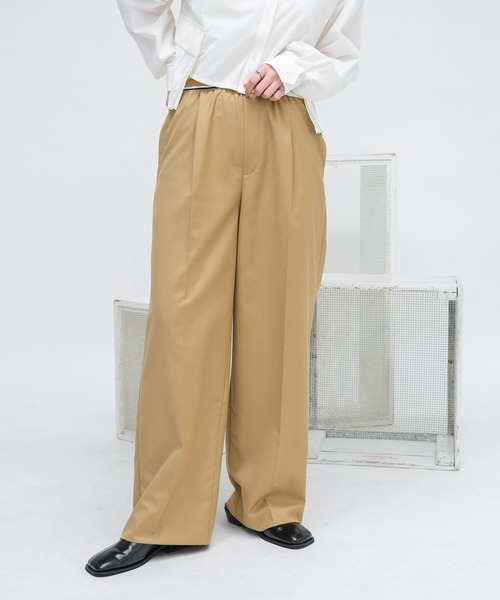 KBF(ケイビーエフ)の「ウエストゴムデザインイージーパンツ(その他パンツ・レディース・チャコールグレー/グレー/ベージュ・ONE)」の16枚目の写真