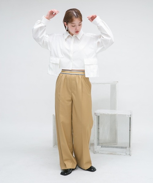 KBF(ケイビーエフ)の「ウエストゴムデザインイージーパンツ(その他パンツ・レディース・チャコールグレー/グレー/ベージュ・ONE)」の21枚目の写真