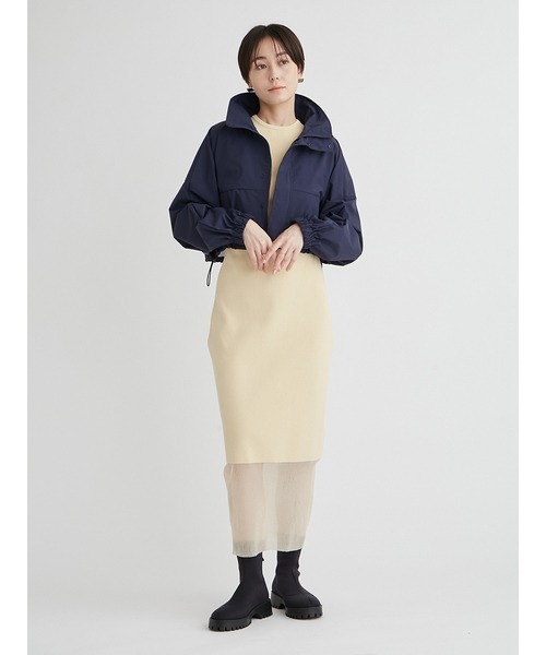 emmi（エミ）の「eco 3wayレイヤード撥水コート（ナイロンジャケット・レディース・ネイビー/ライトベージュ・1/0）」の3枚目の写真