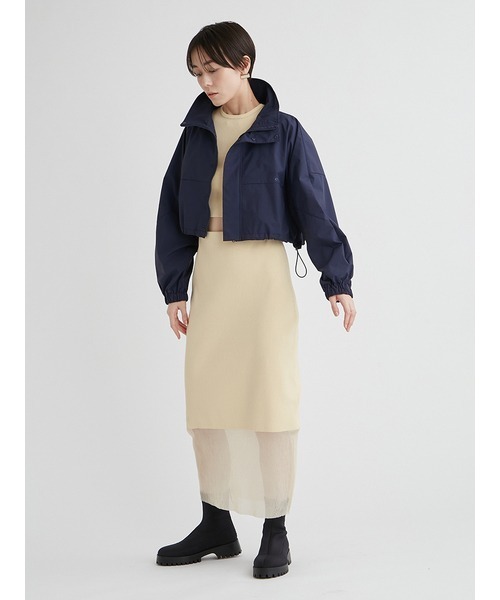 emmi（エミ）の「eco 3wayレイヤード撥水コート（ナイロンジャケット・レディース・ネイビー/ライトベージュ・1/0）」の4枚目の写真