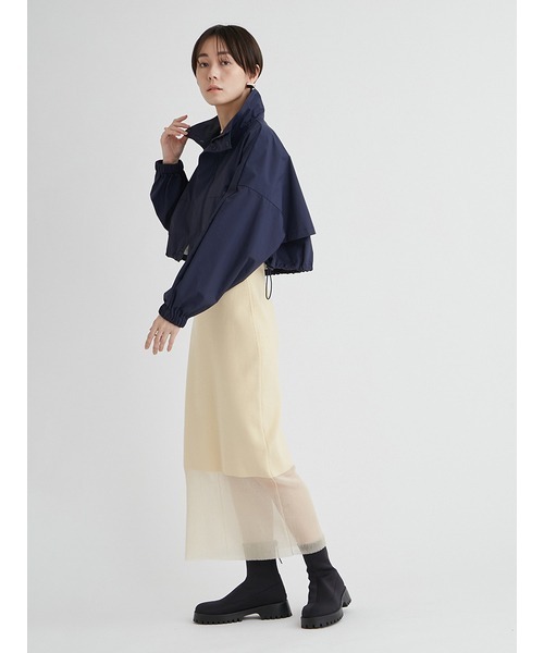 emmi（エミ）の「eco 3wayレイヤード撥水コート（ナイロンジャケット・レディース・ネイビー/ライトベージュ・1/0）」の6枚目の写真
