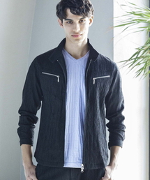 MK MICHEL KLEIN HOMME  | 【MonoMax 5月号掲載】スタンドカラーブルゾン / ヨウリュウワッシャー(ライダースジャケット)