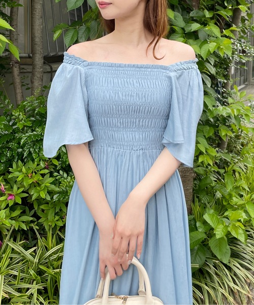 one way（ワンウェイ）の「フレアスリーブシャーリングワンピース（ワンピース・レディース・ブラック/オフホワイト/ライトピンク/ライトブルー/ピンク系その他/ブルー系その他/ホワイト系その他/オレンジ・FREE）」の19枚目の写真