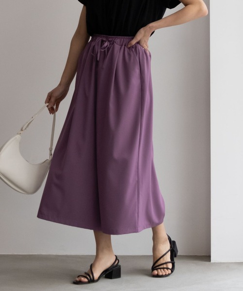 NAVY(ネイビー)の「NAVY 冷感 UVカット ドライ イージーパンツ スカンツ(その他パンツ・レディース・ネイビー/パープル系その他/ブラック・L/M/S)」の3枚目の写真