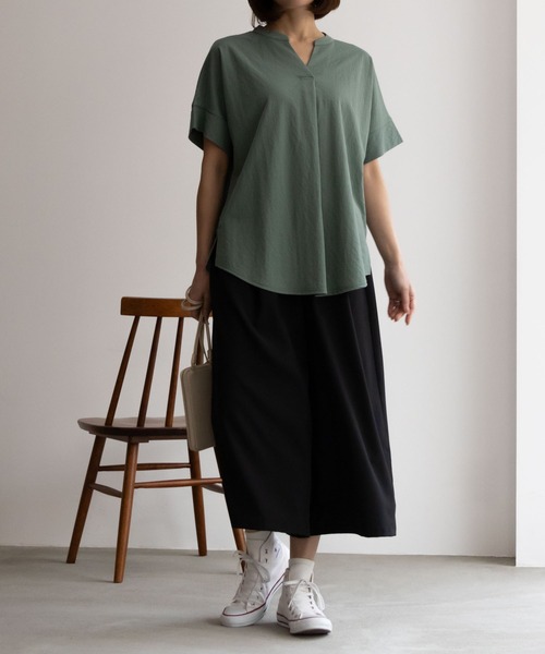 NAVY(ネイビー)の「NAVY 冷感 UVカット ドライ イージーパンツ スカンツ(その他パンツ・レディース・ネイビー/パープル系その他/ブラック・L/M/S)」の21枚目の写真