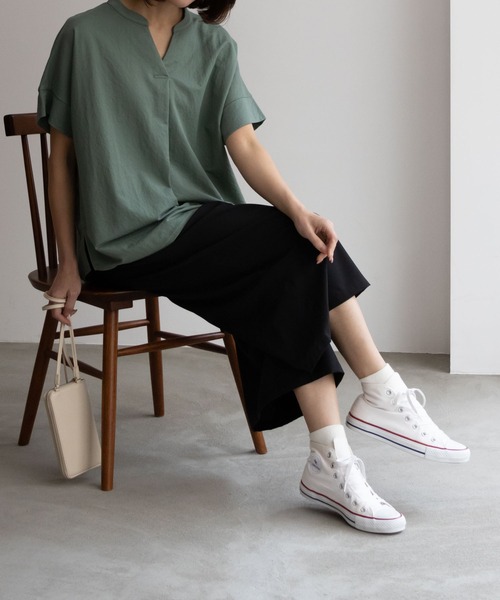 NAVY(ネイビー)の「NAVY 冷感 UVカット ドライ イージーパンツ スカンツ(その他パンツ・レディース・ネイビー/パープル系その他/ブラック・L/M/S)」の22枚目の写真