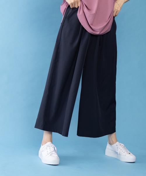 NAVY(ネイビー)の「NAVY 冷感 UVカット ドライ イージーパンツ スカンツ(その他パンツ・レディース・ネイビー/パープル系その他/ブラック・L/M/S)」の9枚目の写真