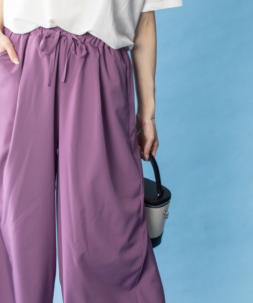 NAVY(ネイビー)の「NAVY 冷感 UVカット ドライ イージーパンツ スカンツ(その他パンツ・レディース・ネイビー/パープル系その他/ブラック・L/M/S)」の12枚目の写真