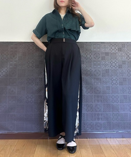 axes femme（アクシーズファム）の「ジャカード切替シャツ