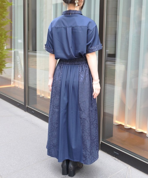 axes femme（アクシーズファム）の「ジャカード切替シャツ（シャツ