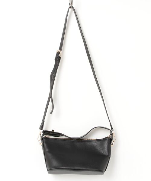 HIKA（ヒカ）の「【HIKA】ミニフェイクレザー2WAYBAG（ショルダーバッグ・レディース・ブラック/ホワイト・FREE）」の2枚目の写真