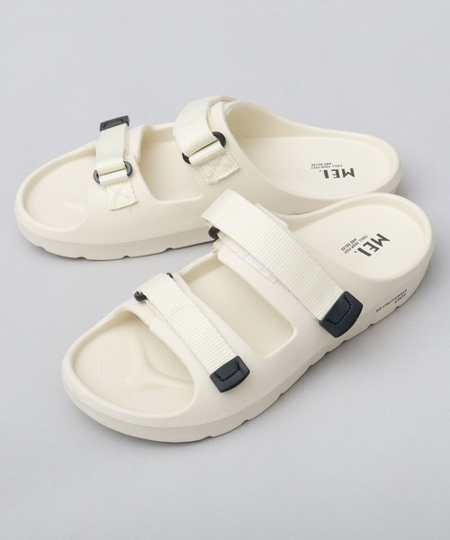 MEI(メイ)の「軽量 ダブルテープ リカバリー 高クッション EVA スライドサンダル(サンダル・メンズ・ホワイト/ブラック・M/S/L)」の3枚目の写真