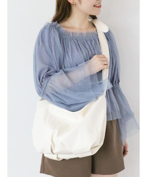 ehka sopo（エヘカソポ）の「リボンショルダーバッグ（ハンドバッグ・レディース・シルバー/ブラック/キナリ・F）」の2枚目の写真