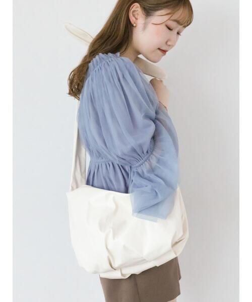 ehka sopo（エヘカソポ）の「リボンショルダーバッグ（ハンドバッグ・レディース・シルバー/ブラック/キナリ・F）」の18枚目の写真