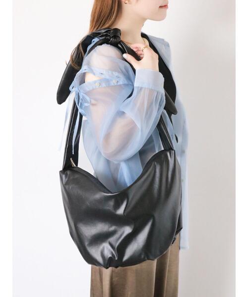 ehka sopo（エヘカソポ）の「リボンショルダーバッグ（ハンドバッグ・レディース・シルバー/ブラック/キナリ・F）」の9枚目の写真