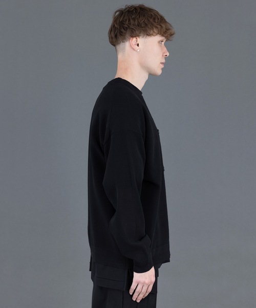 FORTUNA HOMME（フォルトゥナオム）の「FORTUNAHOMME ECOTEC Knit Mesh CD（ニット/セーター・メンズ・グレー/トップグレー/ブラック・2/1）」の4枚目の写真