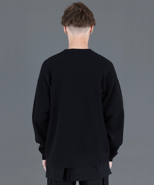 FORTUNA HOMME（フォルトゥナオム）の「FORTUNAHOMME ECOTEC Knit Mesh CD（ニット/セーター・メンズ・グレー/トップグレー/ブラック・2/1）」の5枚目の写真