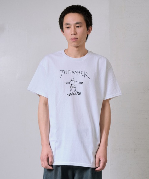 THRASHER(スラッシャー)の「THRASHER/スラッシャー GONZ LOGO Tシャツ USAモデル(Tシャツ/カットソー・メンズ・ホワイト系/ブラック/ホワイト・L/M)」の6枚目の写真