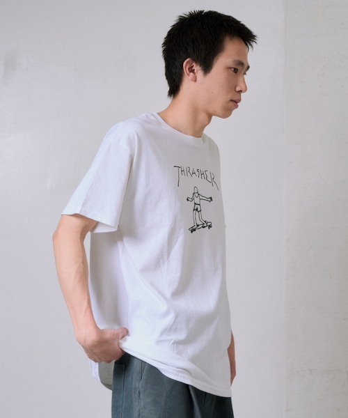 THRASHER(スラッシャー)の「THRASHER/スラッシャー GONZ LOGO Tシャツ USAモデル(Tシャツ/カットソー・メンズ・ホワイト系/ブラック/ホワイト・L/M)」の8枚目の写真