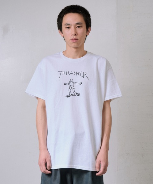 THRASHER(スラッシャー)の「THRASHER/スラッシャー GONZ LOGO Tシャツ USAモデル(Tシャツ/カットソー・メンズ・ホワイト系/ブラック/ホワイト・L/M)」の10枚目の写真