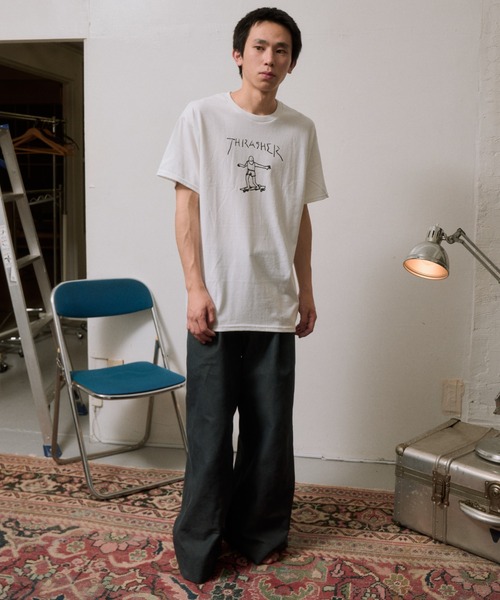 THRASHER(スラッシャー)の「THRASHER/スラッシャー GONZ LOGO Tシャツ USAモデル(Tシャツ/カットソー・メンズ・ホワイト系/ブラック/ホワイト・L/M)」の13枚目の写真