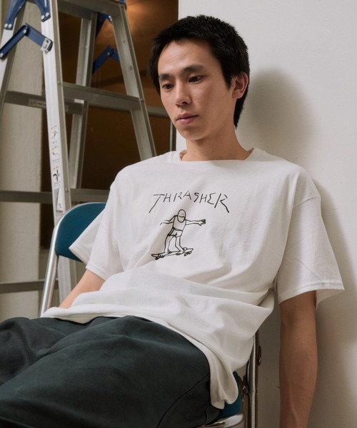 THRASHER(スラッシャー)の「THRASHER/スラッシャー GONZ LOGO Tシャツ USAモデル(Tシャツ/カットソー・メンズ・ホワイト系/ブラック/ホワイト・L/M)」の15枚目の写真