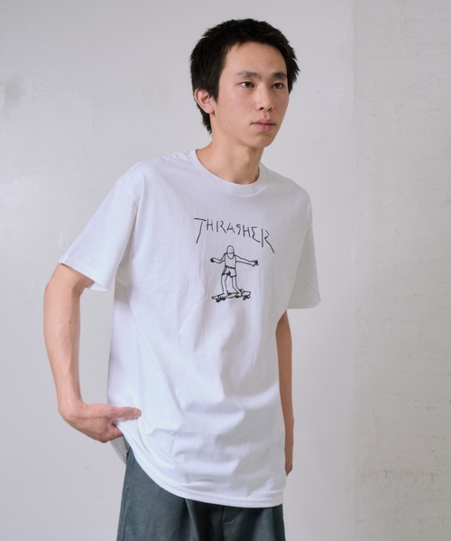 THRASHER(スラッシャー)の「THRASHER/スラッシャー GONZ LOGO Tシャツ USAモデル(Tシャツ/カットソー・メンズ・ホワイト系/ブラック/ホワイト・L/M)」の9枚目の写真