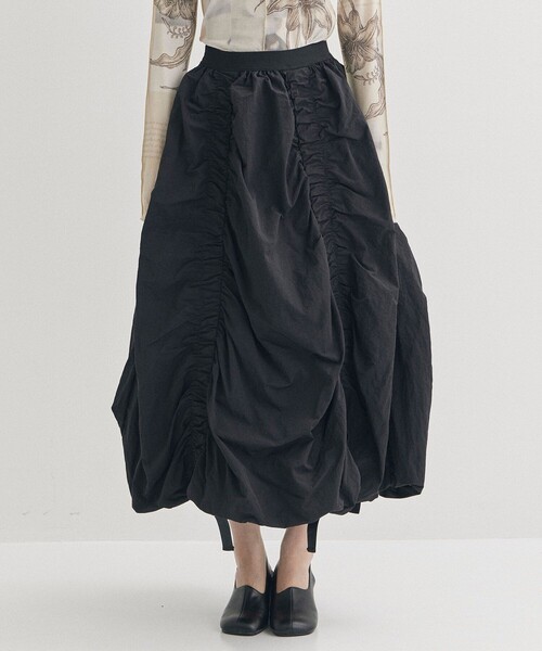 MECRE（メクル）の「【MECRE/メクル】ベルトコードデザインスカート（スカート・レディース・グレー/ブラック・S/XS）」の5枚目の写真