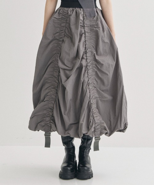 MECRE（メクル）の「【MECRE/メクル】ベルトコードデザインスカート（スカート・レディース・グレー/ブラック・S/XS）」の18枚目の写真