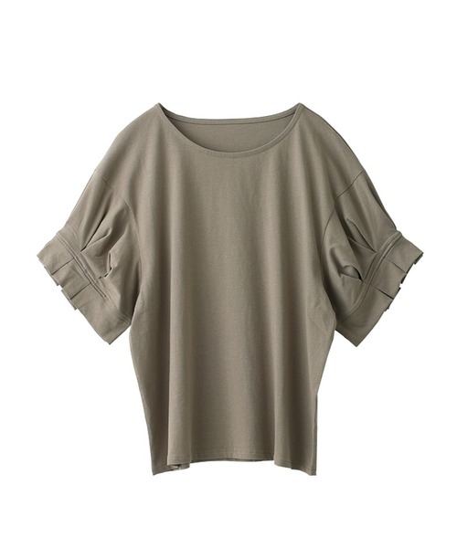 itto...(イット)の「華やかタック袖カットソー(Tシャツ/カットソー・レディース・ブラック/イエロー/オフホワイト/グレイッシュベージュ・M)」の18枚目の写真