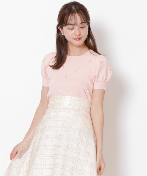 SWINGLE(スウィングル)の「スパンチェックチュールフレアスカート(スカート・レディース・サックスブルー/ピンク/ブラック・FREE)」の18枚目の写真