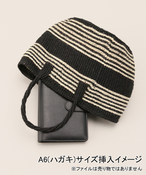 B.C STOCK(ベーセーストック)の「AFRICAN SQUARE/アフリカンスクエア カラーサイザルバッグ(かごバッグ・レディース・ピンク/チャコールグレー/ブラック/ピンク系その他/グリーン/イエロー・FREE)」の11枚目の写真