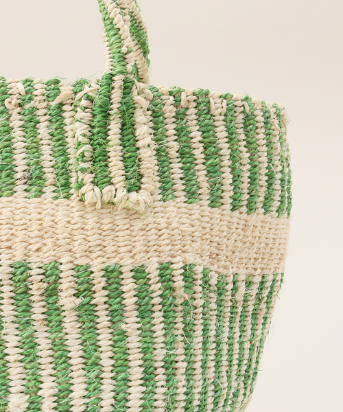 B.C STOCK(ベーセーストック)の「AFRICAN SQUARE/アフリカンスクエア カラーサイザルバッグ(かごバッグ・レディース・ピンク/チャコールグレー/ブラック/ピンク系その他/グリーン/イエロー・FREE)」の14枚目の写真