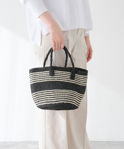 B.C STOCK(ベーセーストック)の「AFRICAN SQUARE/アフリカンスクエア カラーサイザルバッグ(かごバッグ・レディース・ピンク/チャコールグレー/ブラック/ピンク系その他/グリーン/イエロー・FREE)」の18枚目の写真