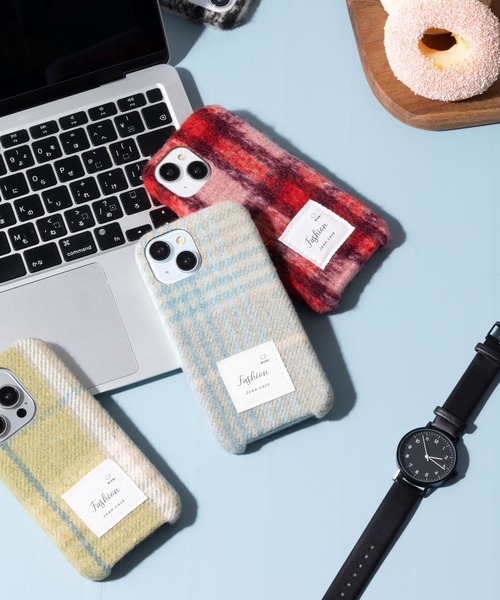 emonique（エモニーク）の「iPhoneケース カバー ウール風ツイード モヘア【11/12/12pro/13/13pro/14/14pro/15/15pro対応】（スマホケース/カバー・レディース・ホワイト/カーキ/レッド/ベージュ/ブラウン・iPhone 11/iPhone 12/iPhone 13/iPhone 13 Pro/iPhone 14/iPhone 14 Pro/iPhone 15/iPhone 15 Pro/iPhone 12 Pro）」の17枚目の写真