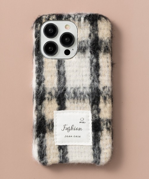 emonique（エモニーク）の「iPhoneケース カバー ウール風ツイード モヘア【11/12/12pro/13/13pro/14/14pro/15/15pro対応】（スマホケース/カバー・レディース・ホワイト/カーキ/レッド/ベージュ/ブラウン・iPhone 11/iPhone 12/iPhone 13/iPhone 13 Pro/iPhone 14/iPhone 14 Pro/iPhone 15/iPhone 15 Pro/iPhone 12 Pro）」の7枚目の写真
