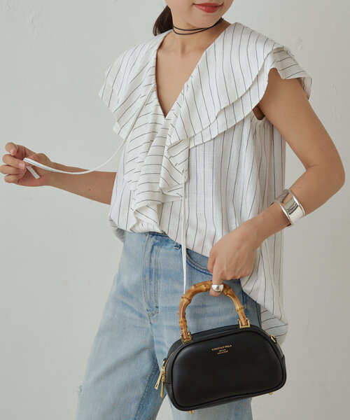 LOUNGEDRESS（ラウンジドレス）の「フリルカラーノースリブラウス 