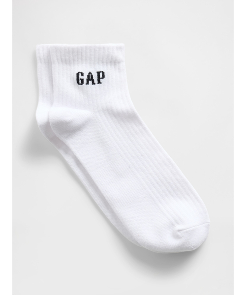 GAP(ギャップ)の「GAPロゴ クオーター クルーソックス(ソックス/靴下・レディース・グレー/ブラック/ブルー/レッド/ネイビー/グリーン/ライラック/ワイン/ライトブルー/ホワイト・M/L/S/M)」の1枚目の写真